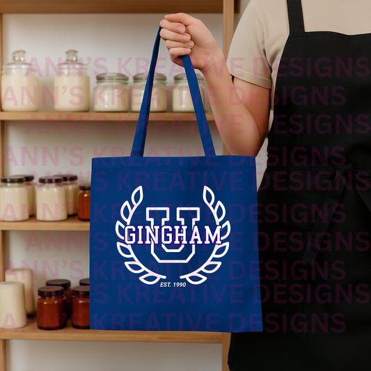 Candle Store - Gingham University Small Tote Bag