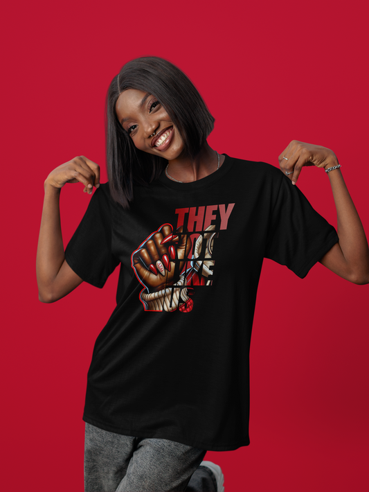 They Not Like Us Graphic Tee – Delta Inspired Fist Shirt – Unisex Cotton T-Shirt