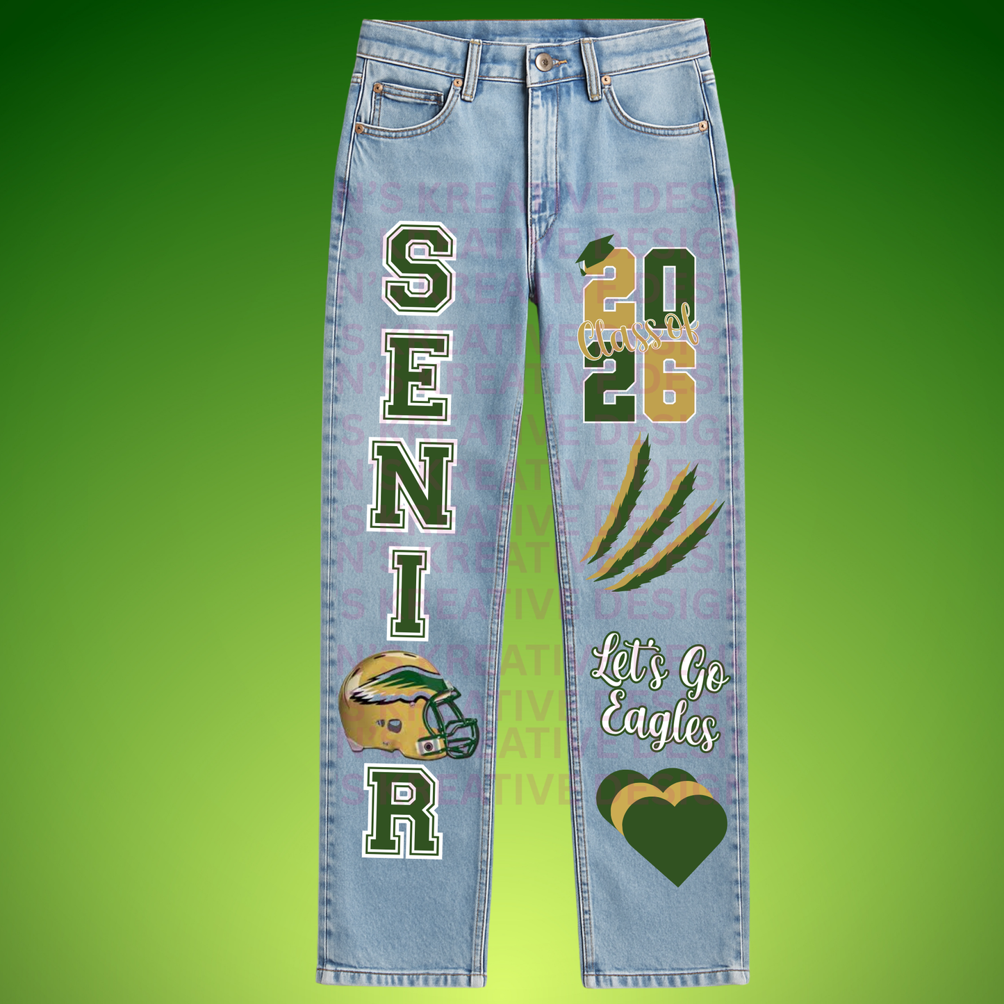 Senior Spirit Denim Jeans (Customization Only) | Class of 2026 | School Spirit Wear