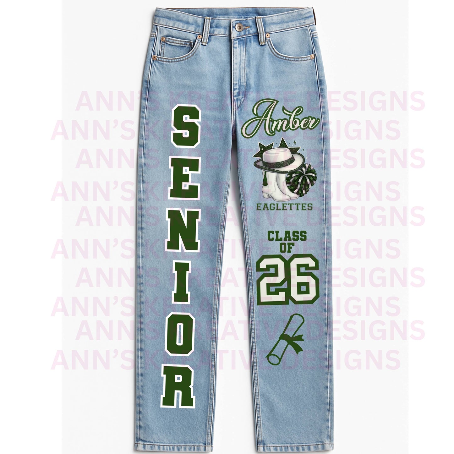 Senior Spirit Denim Jeans (Customization Only) | Class of 2026 | School Spirit Wear