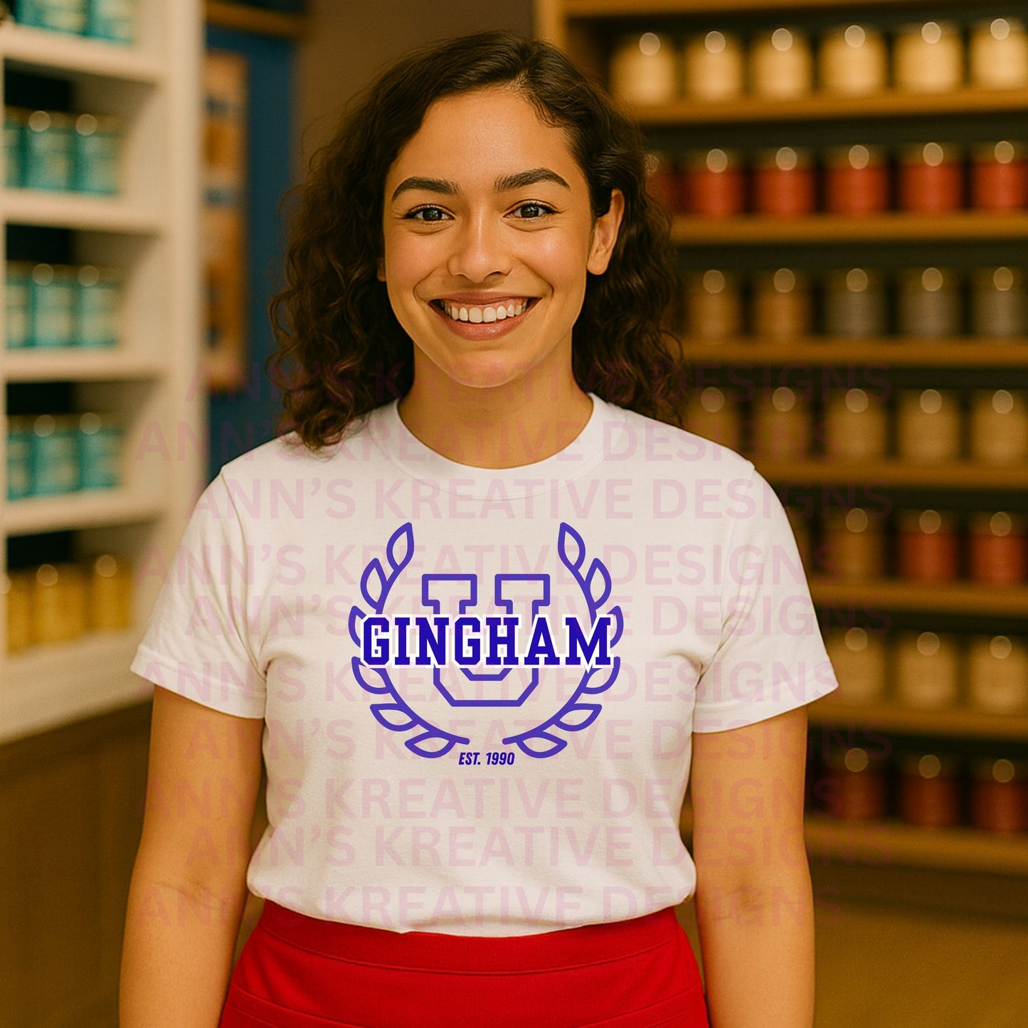 Candle Store - Gingham University Graphic Tee