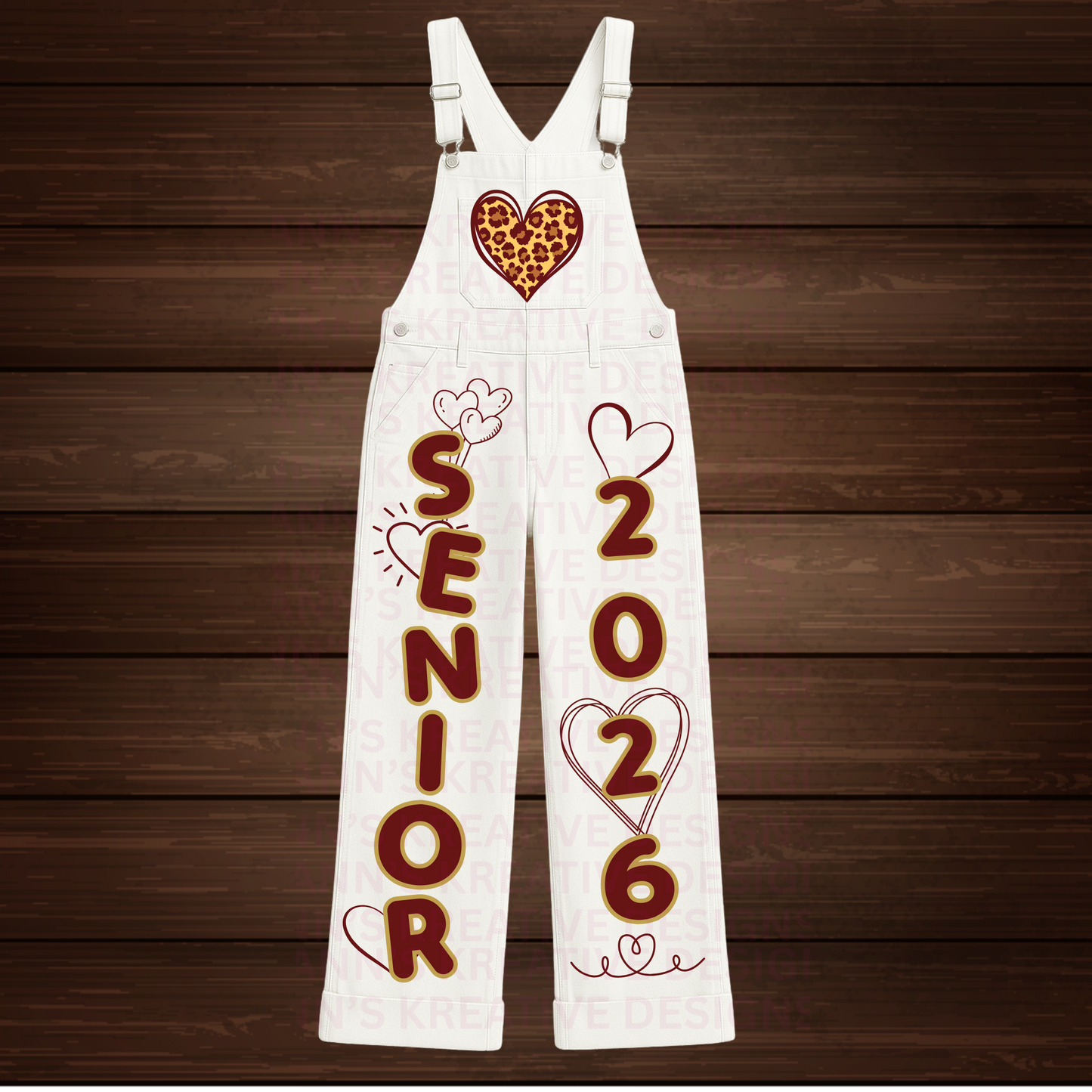 Senior Spirit Denim Overalls (Customization Only) | School Spirit Wear