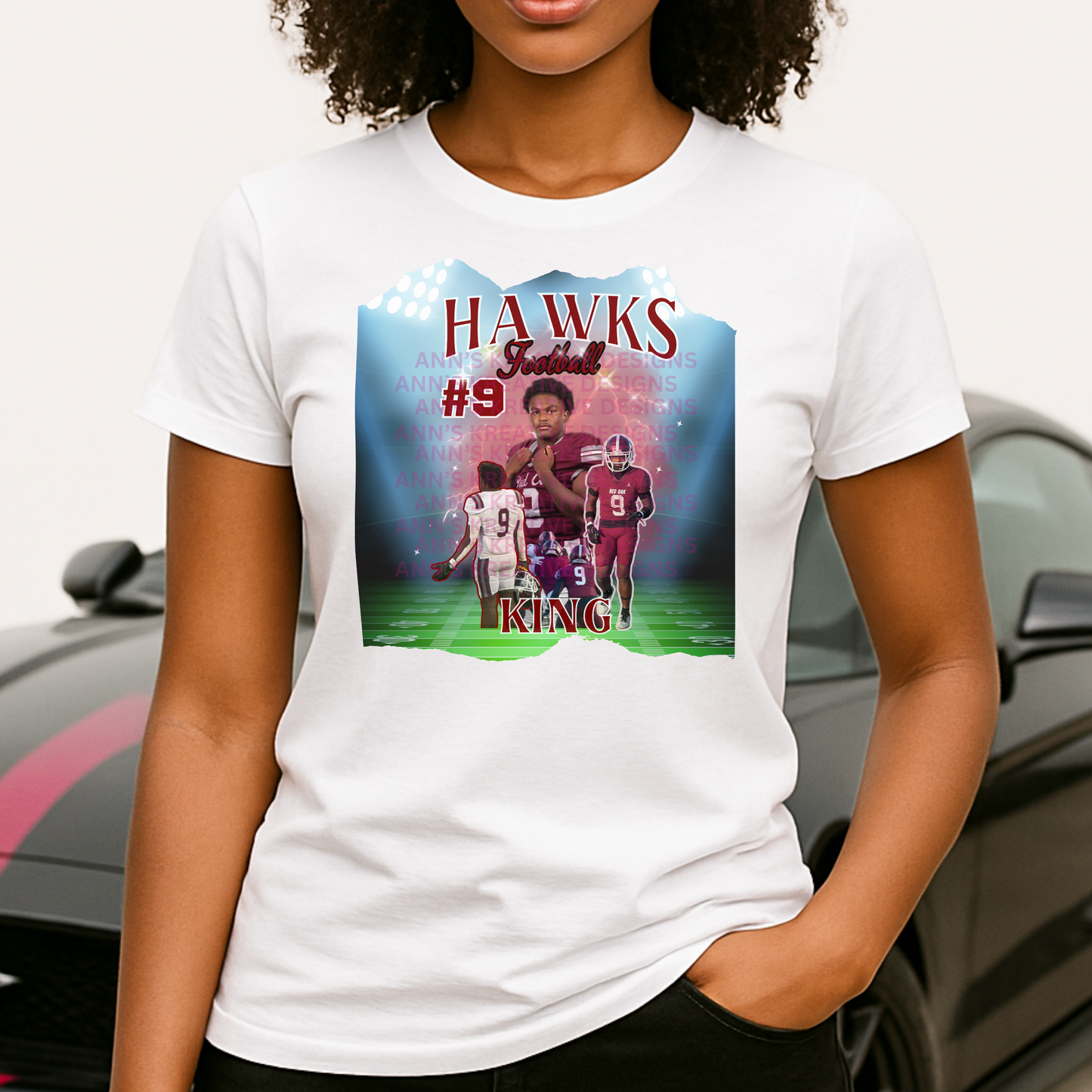 High School Team Custom Football Tee