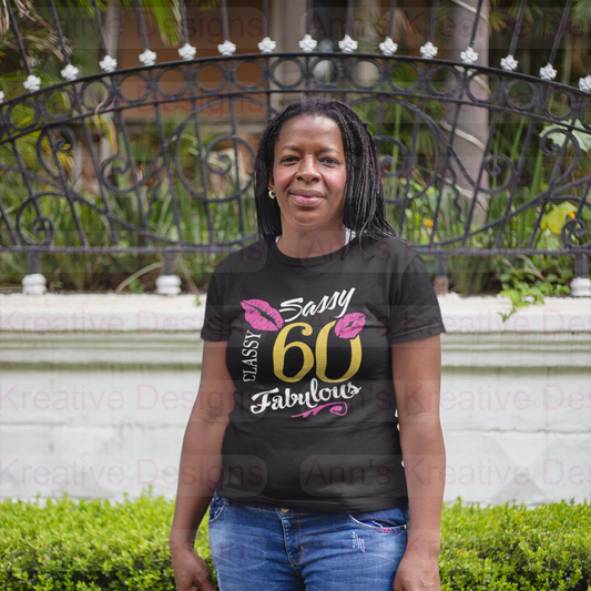 Classy Sassy Fabulous 60th Birthday Graphic Tee