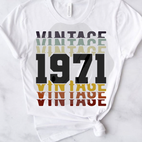 Birthday Graphic Tee - Vintage 1971 Birthday Tee- Customizable