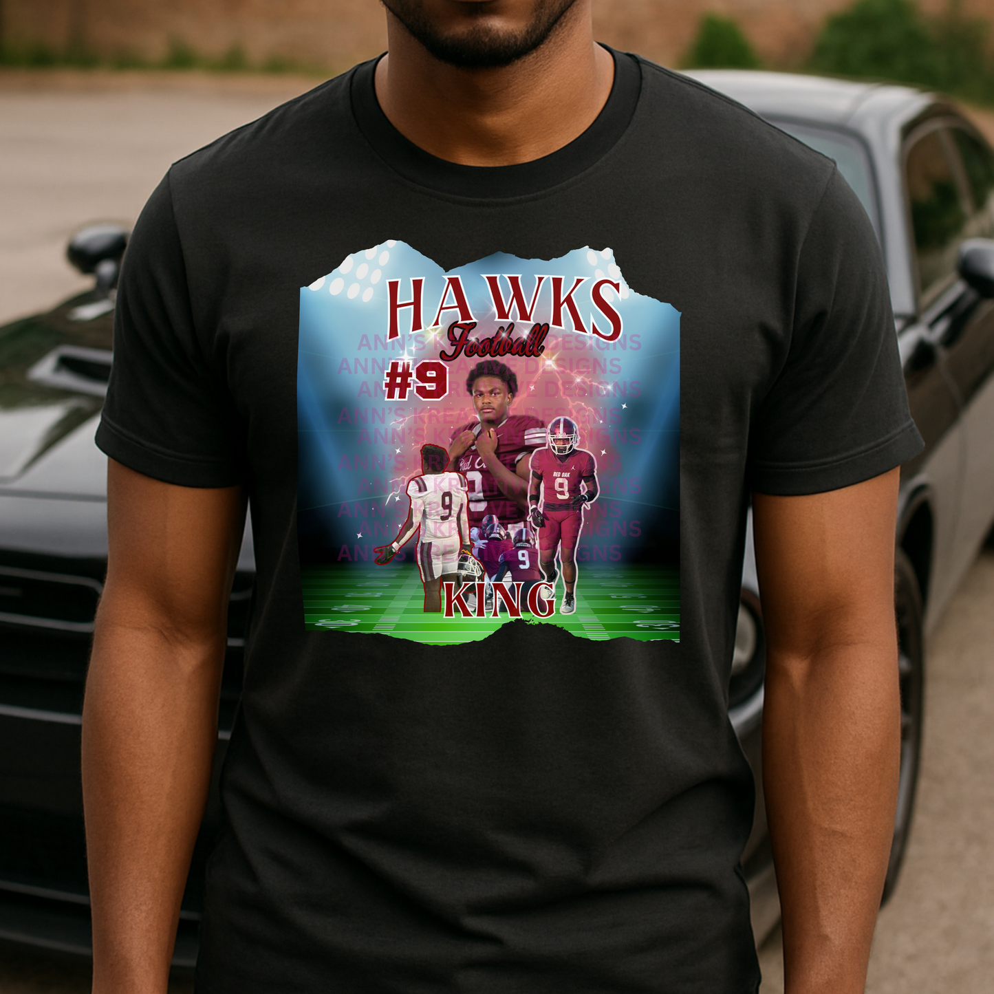 High School Team Custom Football Tee