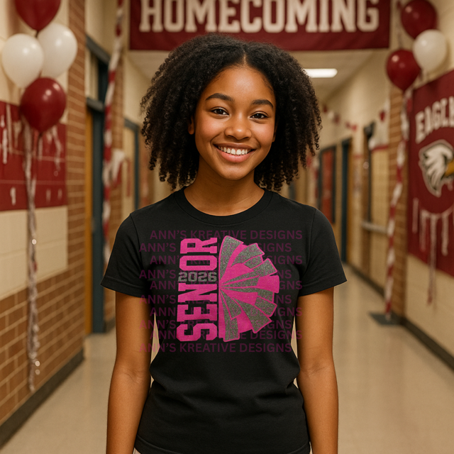Senior 2026 School Team Spirit Wear Graphic Tee