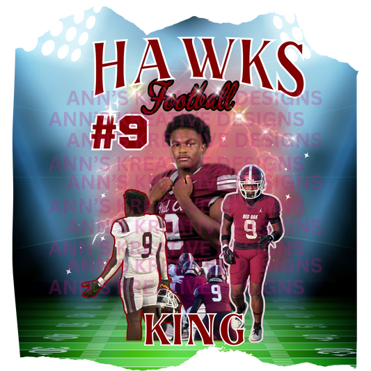 High School Team Custom Football Tee