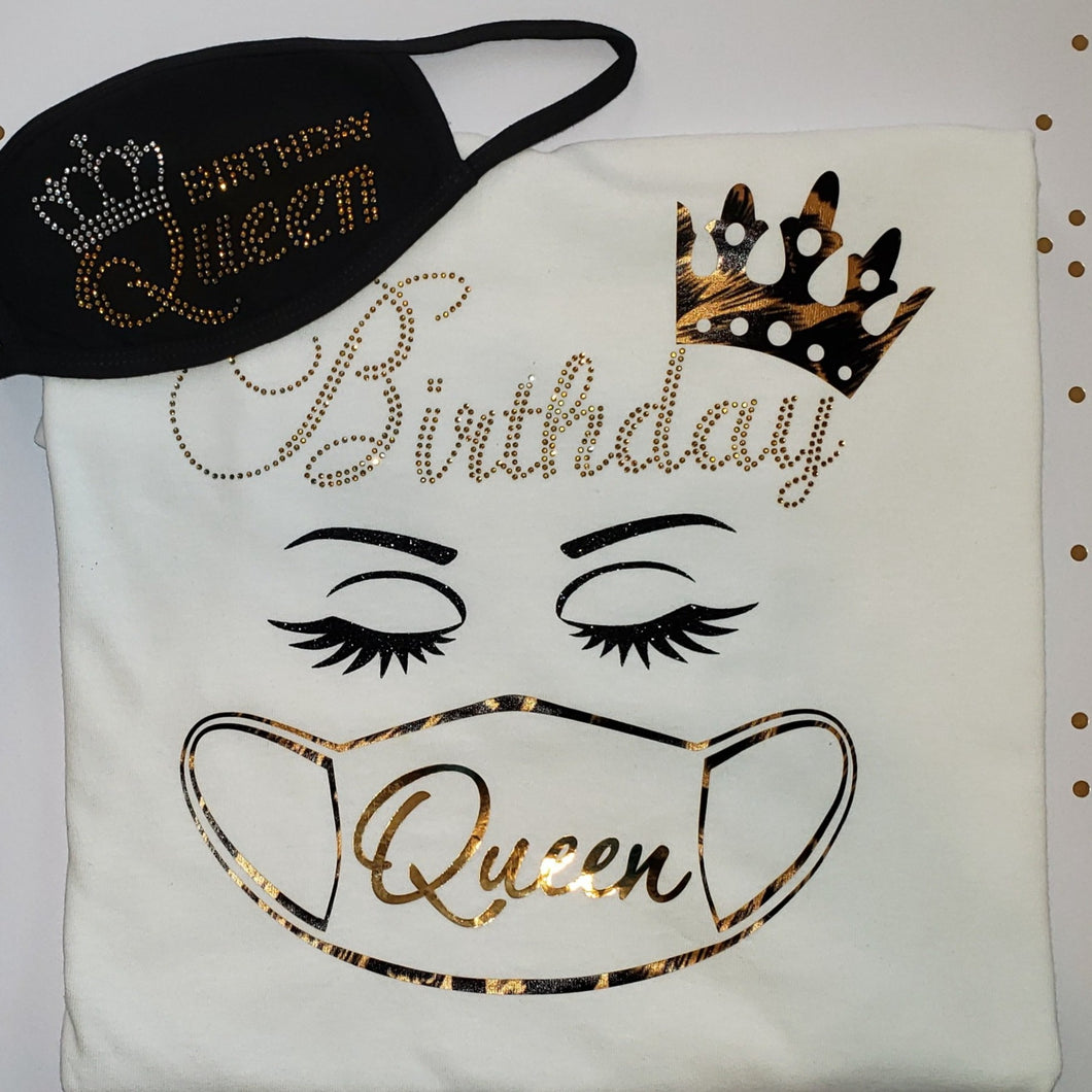 Birthday Graphic Tee - Masked Birthday Queen Bundle