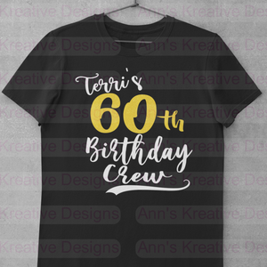 Birthday Graphic Tee- Birthday Crew - Customizable