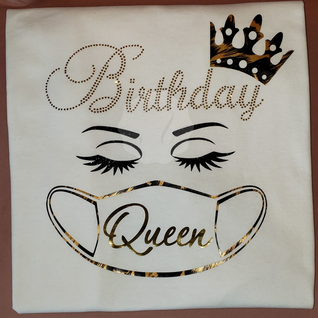 Birthday Graphic Tee- Masked Birthday Queen
