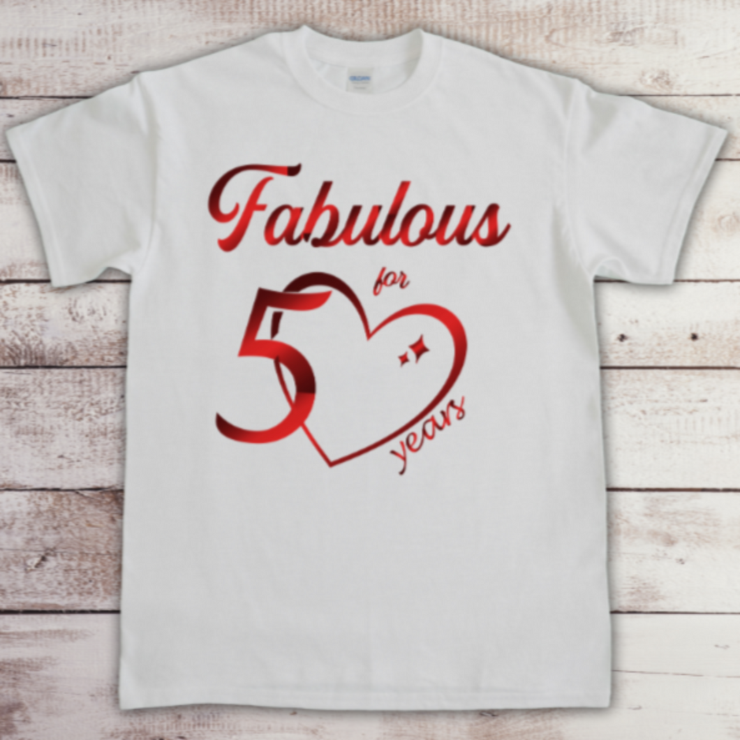 Birthday Graphic Tee - Fabulous for (Age) Years Tee