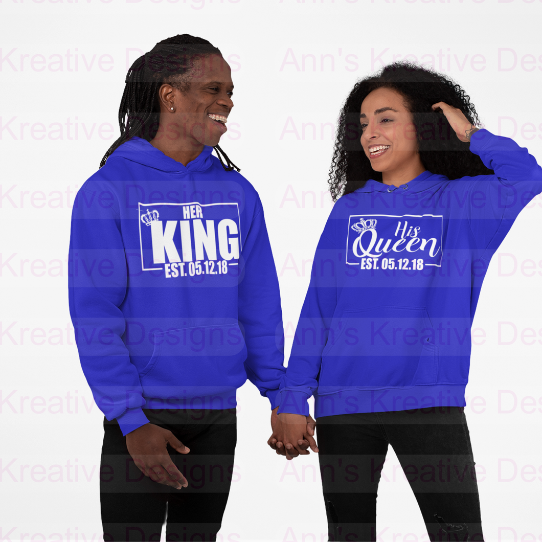 Queen and King Couples Hoodie