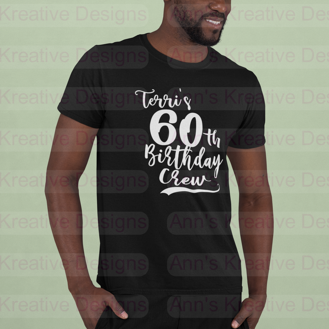 Birthday Graphic Tee- Birthday Crew - Customizable