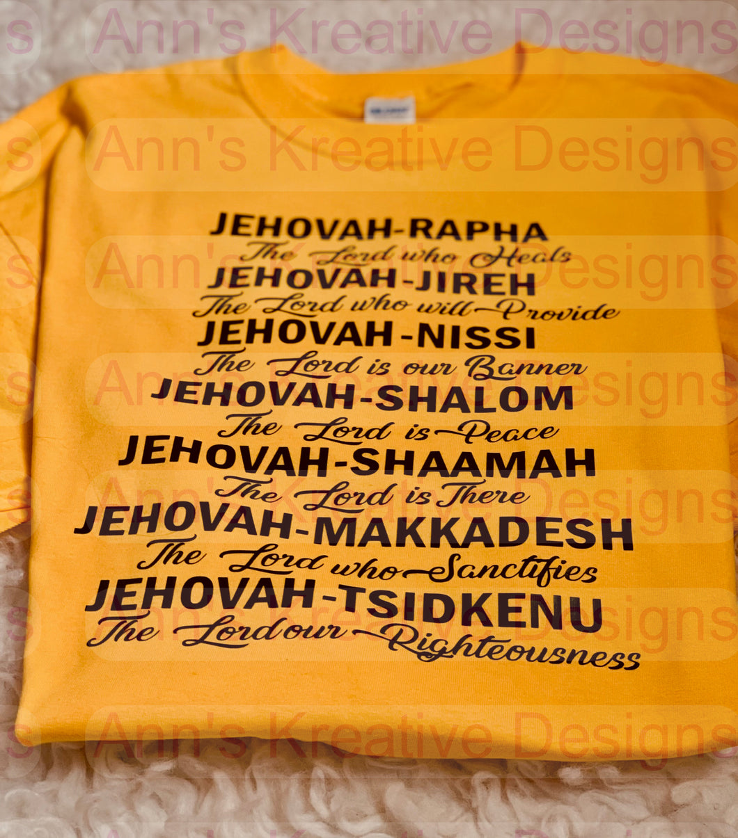 Names of Jehovah Graphic Tee