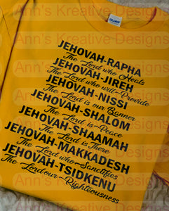 Names of Jehovah Graphic Tee