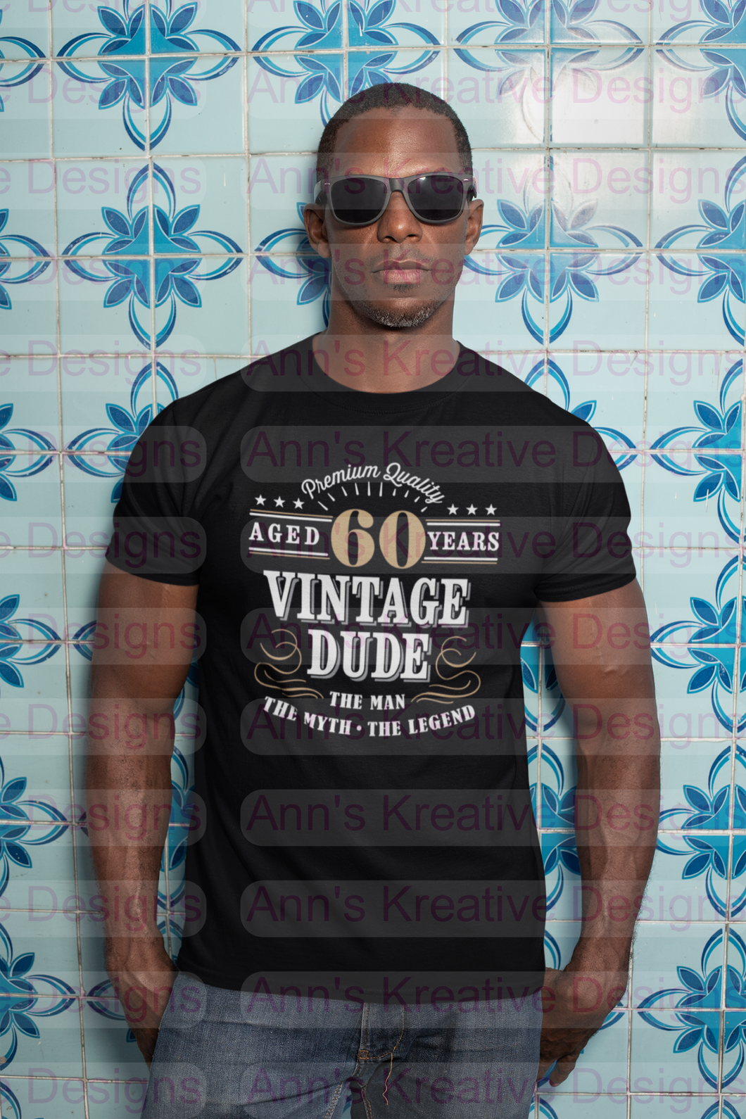 Birthday Graphic Tee - Vintage Dude -Customizable