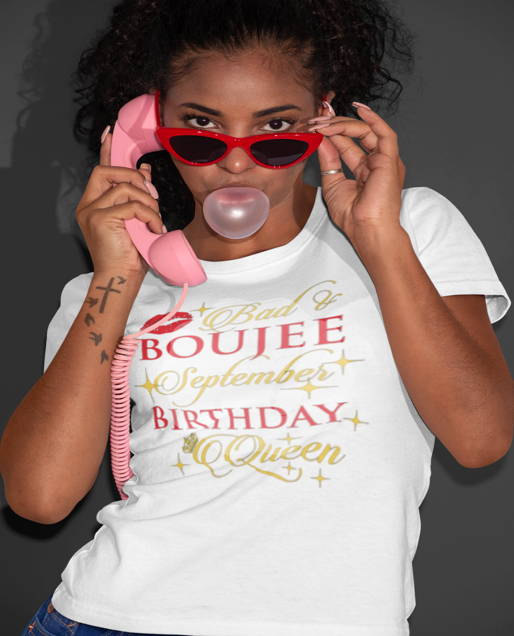 Birthday Graphic Tee - Bad & Boujee Birthday Queen