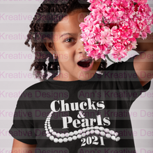 Load image into Gallery viewer, Chucks &amp; Pearls Graphic Tee - Youth

