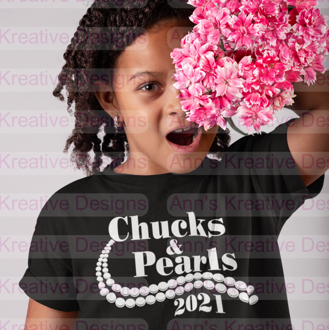 Chucks & Pearls Graphic Tee - Youth