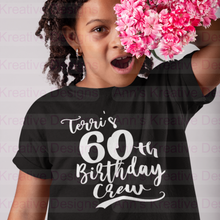 Load image into Gallery viewer, Birthday Graphic Tee - Youth Birthday Crew - Customizable
