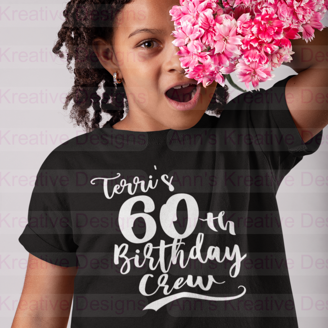 Birthday Graphic Tee - Youth Birthday Crew - Customizable