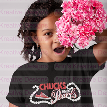 Load image into Gallery viewer, Chucks &amp; Pearls Graphic Tee - Youth
