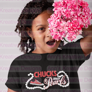 Chucks & Pearls Graphic Tee - Youth