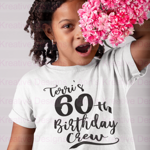 Birthday Graphic Tee - Youth Birthday Crew - Customizable