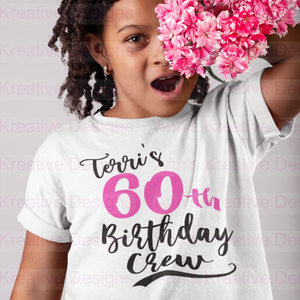 Birthday Graphic Tee - Youth Birthday Crew - Customizable